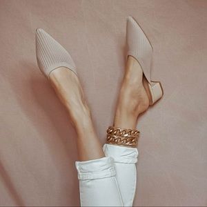 Knit Mules Cream 8.5